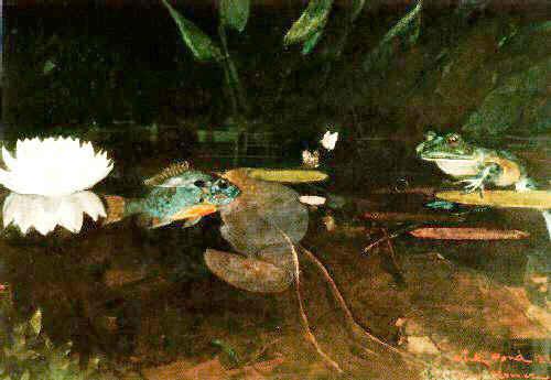 Winslow Homer The Mink Pond Sweden oil painting art